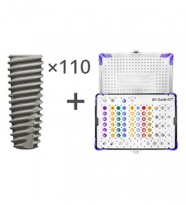 110pcs BV Tapered Bone Level Implants + 1pcs Guide Kit