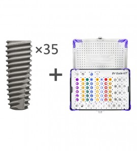 35pcs BV Tapered Bone Level Implants + 1pcs Guide Kit